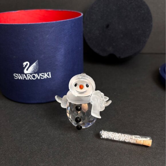 Swarovski Other - Swarovski Crystal Snowman Figurine Crystal Snowflakes Box New 250229